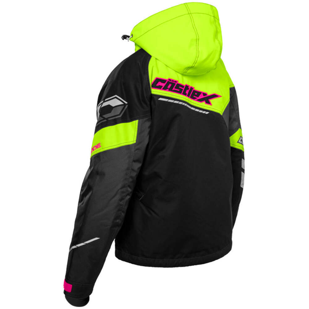 Castle X Code G2 Women's Snowmobile Jacket - Hi-Vis/Pink Glo/Black