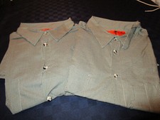 NEW LOT OF 2 L/S RED KAP WORK SHIRTS - BLACK/WHITE PLAID - 3X / 3XL XLN