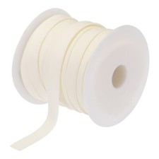 1/2 Inch Double Fold Bias Tape Continuous Bulk Bias Tape Beige White 25 Yards