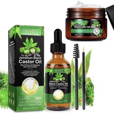 Jamaican Black Castor Oil , Organic 100 Pure Cold Pressed Hair Growth Oil mask