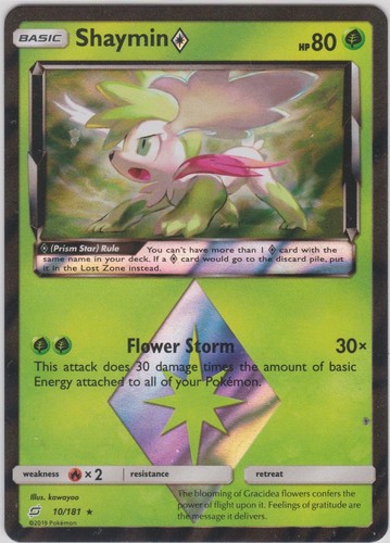 Pokemon TCG SM Team Up 10/181 Shaymin Prism Star Rare Card