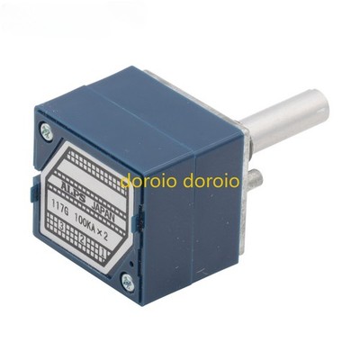 Japan ALPS 2x100KA Attenuator LOG Volume Potentiometer 6mm Shaft For HIFI Audio