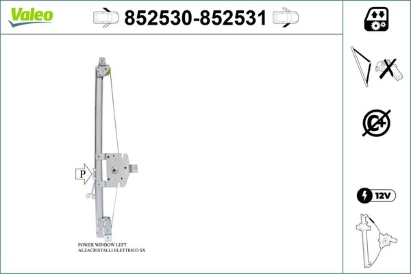 Valeo Fensterheber 852530 FüR Opel Vivaro X82 Bus Cdti Renault Trafic 3 Dci 115-image