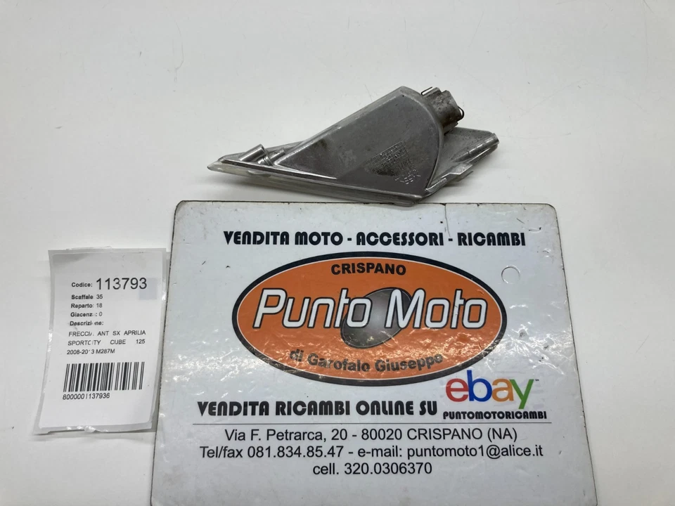 FRECCIA DI DIREZIONE ANTERIORE SINISTRA APRILIA SPORTCITY CUBE 125 2008-2013 - Immagine 4 di 4