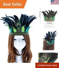 Handmade Peacock Feather Fascinator Headpiece - Perfect for Costume Parties