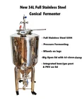 New Full Stainless Steel 34L Conical Fermenter Pressure Fermenting Vessel