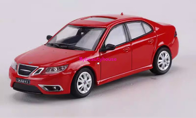GCD 1:64 Red SAAB 9-3 Aero Sedan Sports Model Diecast Metal Car 
