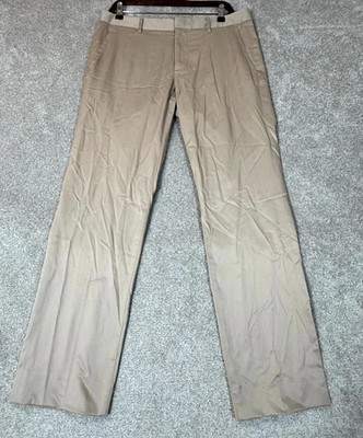 Bonobos Wednesday Dress Pants Mens 33x32 Khaki Cotton Stretch Slim Fit Formal