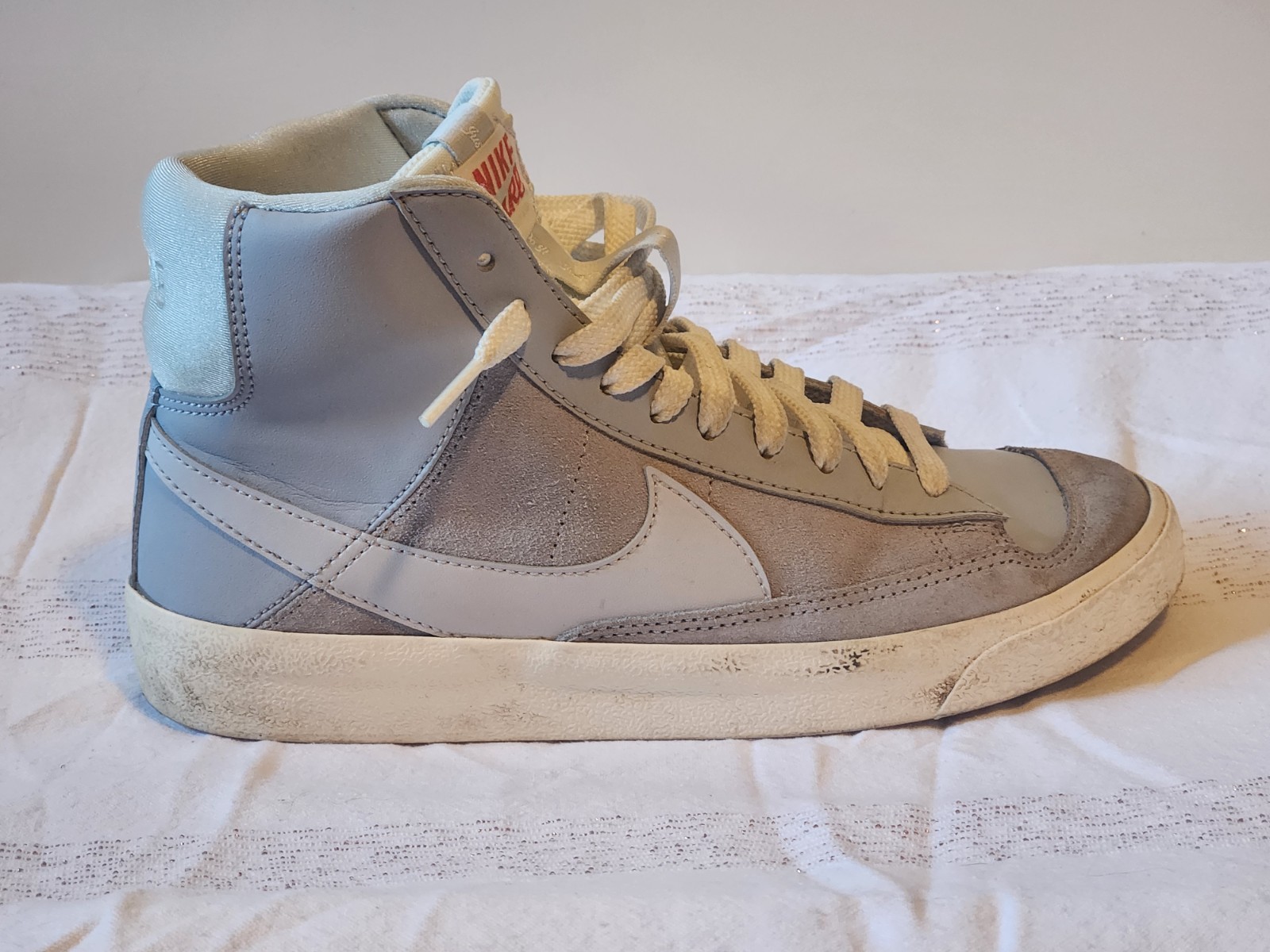 SAOLA Nike Blazer Mid '77 SE D Scarpa per Bambini 6Y Blu Whisper DQ6084 401 Sneaker Alta