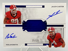 2023 Flawless Collegiate Jalen Carter And Nolan Smith Dual Auto 15/15 #FDS-GA