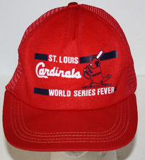 Vintage 80s St. Louis Cardinals World Series Fever Trucker Snapback Cap Hat