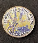 Colorized Kennedy JFK Half Dollar World War I 2nd Battle Of The Marne Free Ship