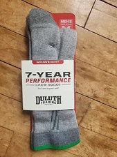 Duluth Trading 7 Year Performance Crew Socks Midweight Men Medium 