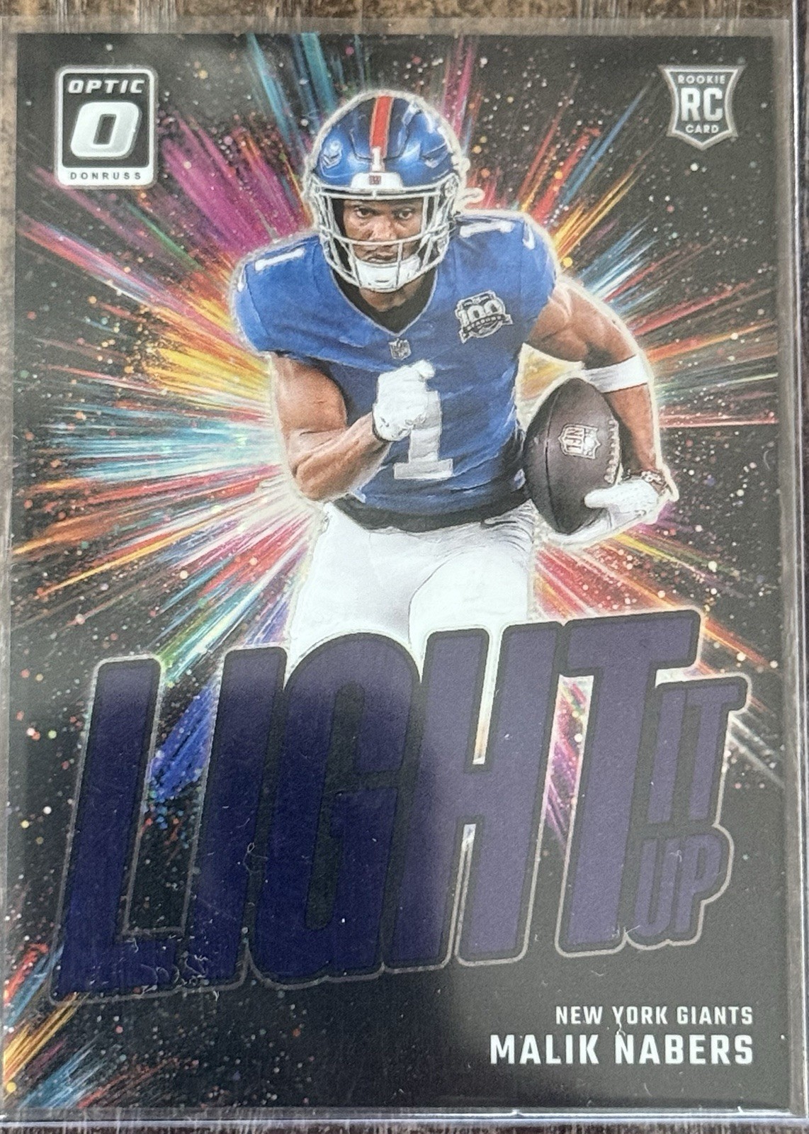 2024 Donruss Optic Light It Up Purple Stars Prizm #5 Malik Nabers RC 24/25