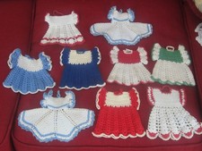 9 vintage uchwyt na garnki Dres ręcznie szydełkowany lata 1940. sprzedaż nieruchomości znalezisko