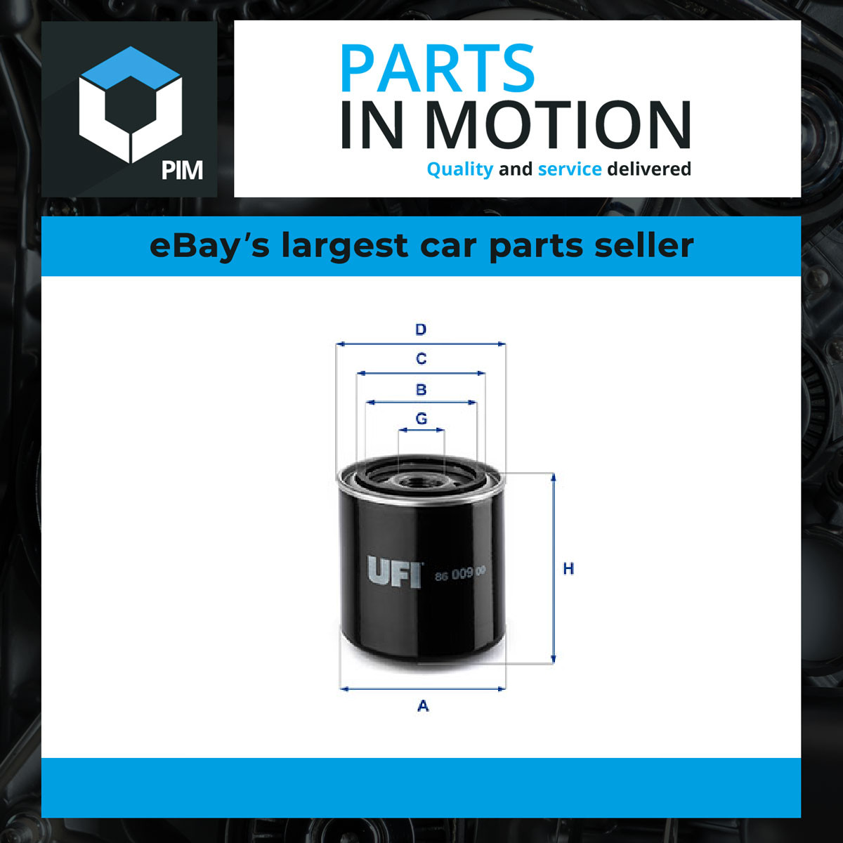 Oil Filter 86.009.00 UFI 404886R1 Genuine Top Quality Guaranteed New