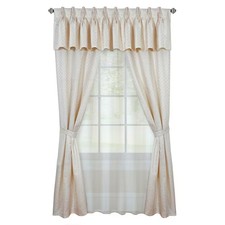 Claire 6 Piece 55 in. W x 84 in. L Polyester Light Filtering Window Curtain Set