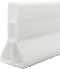 3" High Collapsible Shower Threshold Water Dam 59inch, 3" High/White
