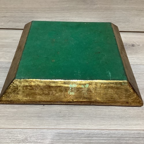 VTG RARE Florentia Italian Toleware Gilt Gold Square Wood Bowl Dish DECOR ~11” - Picture 16 of 18