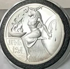 2021 EGYPTIAN GOD SERIES SEKHMET 2 OZ .999 HIGH RELIEF SILVER ROUND IN CAPSULE
