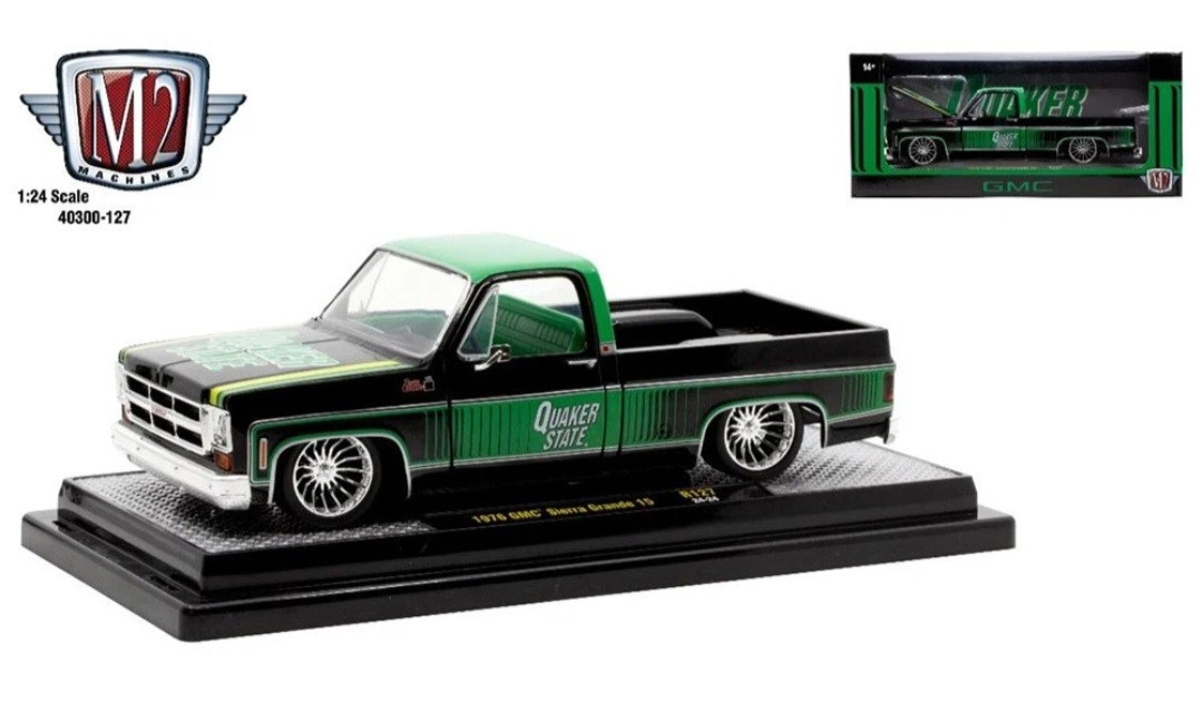 M2 Machines 1:24 1976 GMC Sierra Grande Quaker State – Black M2 Machines 1:24 1976 GMC Sierra Grande Quaker State – Black