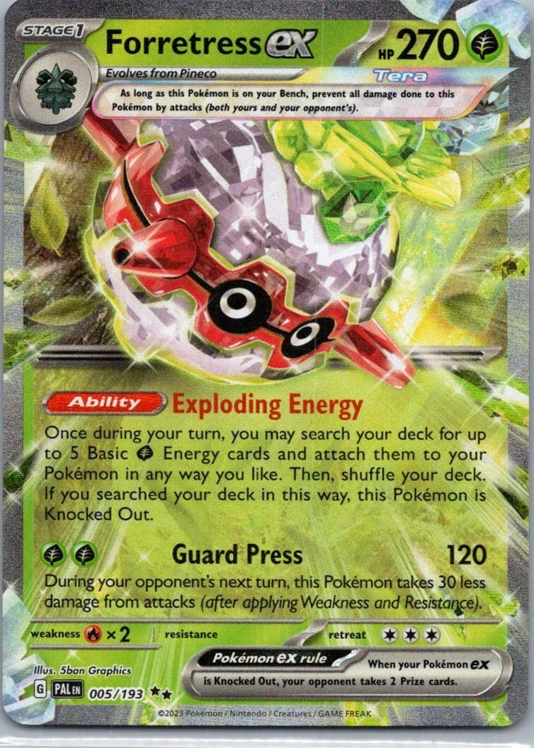 Pokemon TCG Forretress ex 5/193 Paldea Evolved NM