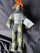 Dammit Doll 12" Camo Green Stress Relief Camoflage    NWT