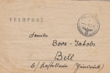 Patriotischer Feldpostbrief 1943 Ostfront WIR WERDEN SIEGEN- Bell Kastellaun a43