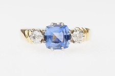 Antique, Edwardian Sapphire and diamond trilogy ring