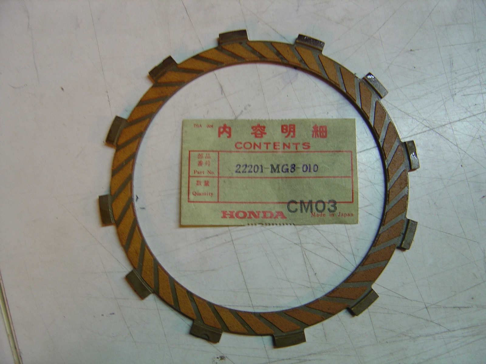 Disque garni d'embrayage moto VT1100C 88-95 rechange 22201MG8000