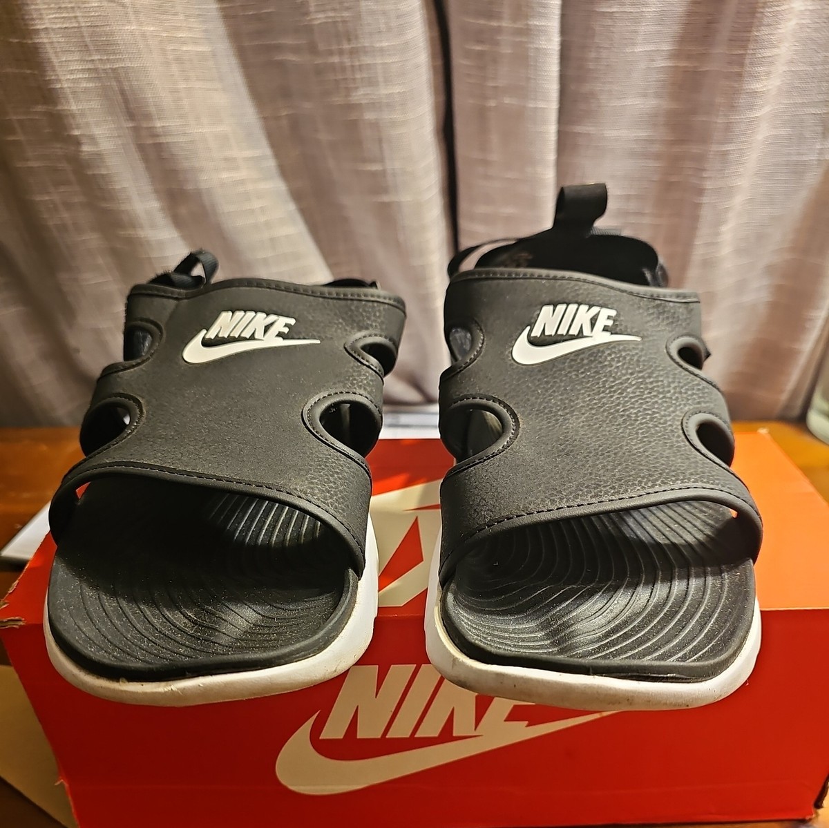 Size 13- Mens Nike Owaysis Sandals Black Beach Athletic  display picture 2