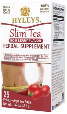 Slim Tea Goji Berry Flavor  Weight Loss Herbal Supplement Cleanse and Detox  ...