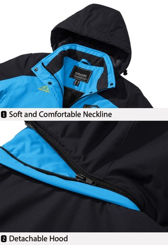 Womens Mountain Ski Snowboard Jacket Waterproof Thermal Fleece Lined Winter Coat - Picture 9 of 150