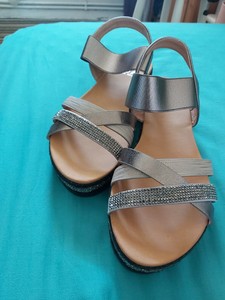 moda in pelle silver sandals