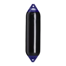 Polyform F-6 Twin Eye Dock Fender Bumper 11x42" Ribbed BLACK for 35-50FT Boat