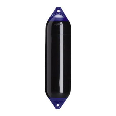 Polyform F-6 Twin Eye Dock Fender Bumper 11x42'' Ribbed BLACK for 35-50FT Boat