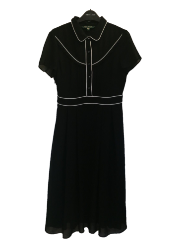 Henry Holland uk 8 Black Short Sleeve shirt dress short sleeve dress luxury - Picture 1 of 8