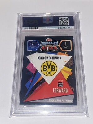 2020 Erling Haaland PSA 9 Topps Chrome Match Attax X-Fractor SP