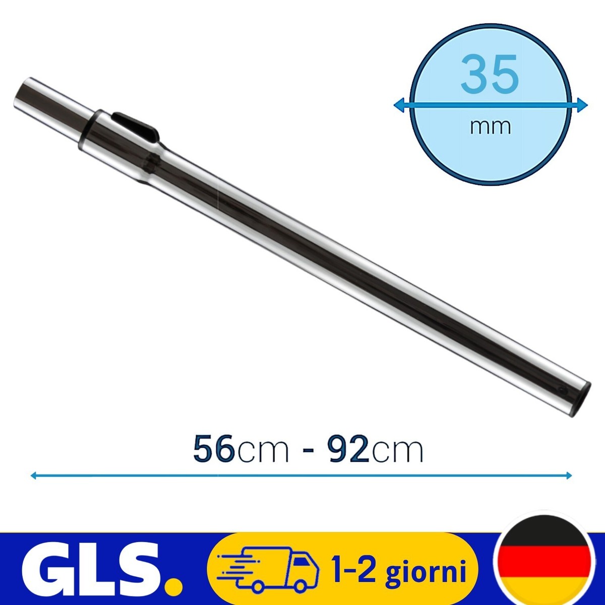 Tubi Di Prolunga Per Aspirapolvere - 2 Pezzi Da 50 Cm, Diametro 35 Mm - Foto 8