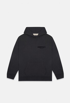 Fear of God Essentials Core Stretch Limo Black Pullover Hoodie