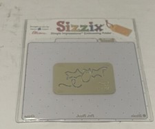 Sizzix Embossing Folder New In Package Ellison Bat Halloween