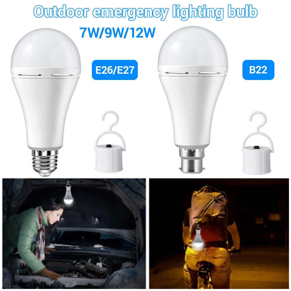 Led bulb rechargeable battery outlet