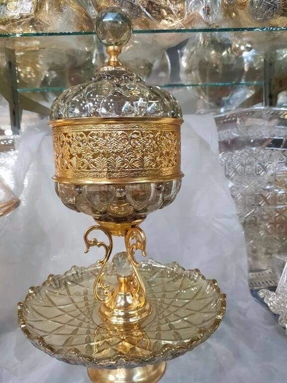 Quemador de incienso de cristal de latón marroquí, soporte Bakhoor hecho a mano, decoración del hogar Foto 4 de 4