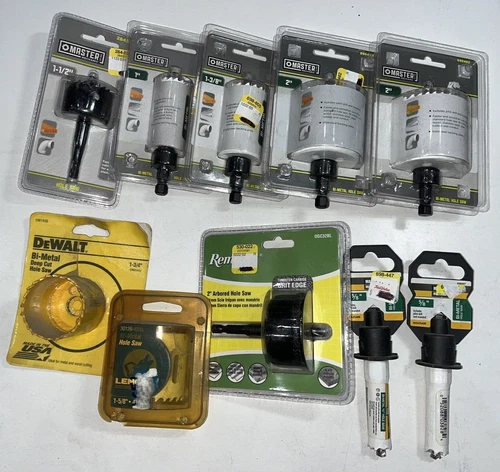 RemGrit DeWalt Master Mechanic Arbored Hole Saw Different Sizes Lot of 10