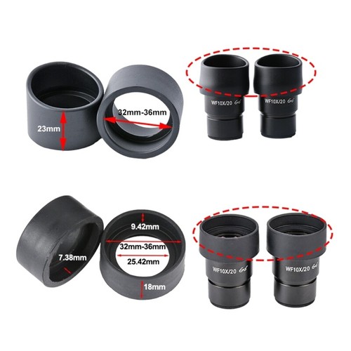 Soft Rubber Eyepiece Eye Guards Cups Eyepiece Covers For Binocular Microscope 2x - Picture 5 of 6