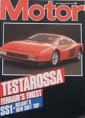 Motor magazine 6/10/1984 featuring Reliant Scimitar SS1, Mitsubishi, Ferrari