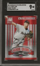2008 DONRUSS ELITE EX ED SCHOOL COLORS 41/50, LANCE LYNN, RC, STL, SGC 9