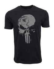 MARVEL PUNISHER BULLET IN THE HEAD SKULL T SHIRT