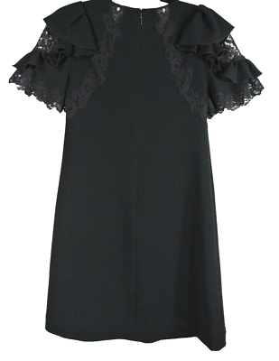 NEW Rebecca Taylor Ruffle Sleeve Lace Sheath Dress in Black - Size 0 #D254  | eBay