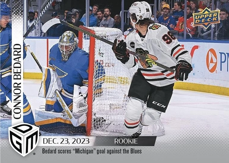 2023-24 UD NHL Game Dated Moments (In-Hand) Rookies /1199 & Veterans /599 SP - Image 4 of 4